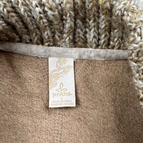 Prana Demure Cardigan Sweater Dark Khaki Beige - Picture 4 of 9